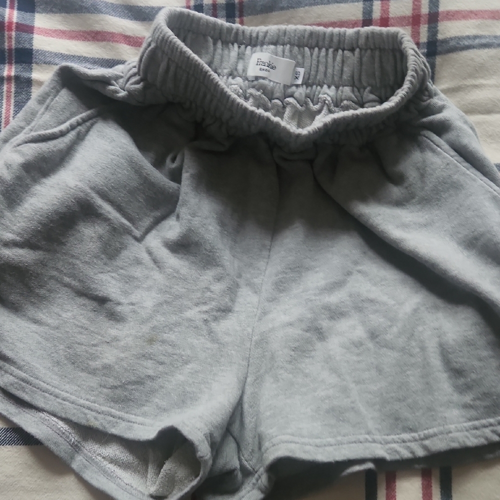 Frankie Shop Cotton Gray Lounge Shorts